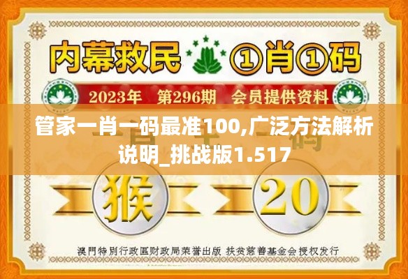 管家一肖一码最准100,广泛方法解析说明_挑战版1.517