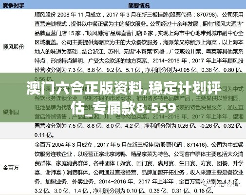 澳门六合正版资料,稳定计划评估_专属款8.559