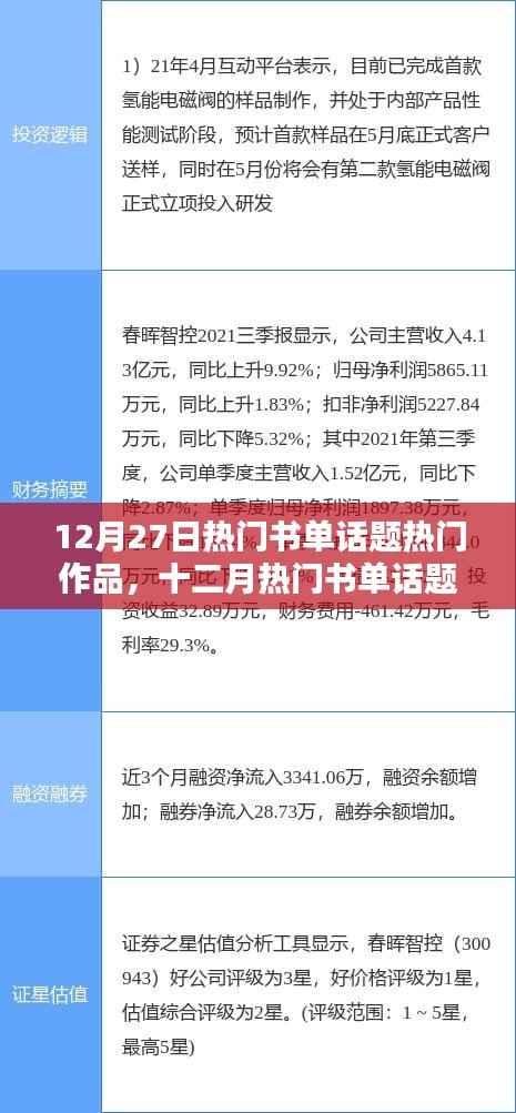 十二月热门书单话题聚焦,经典之作的探讨与赏析