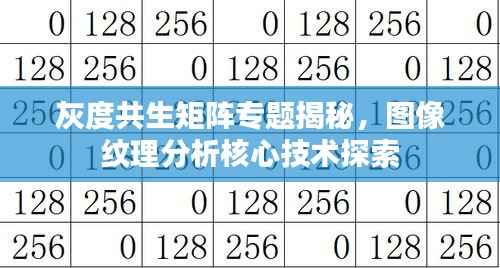 灰度共生矩阵专题揭秘，图像纹理分析核心技术探索