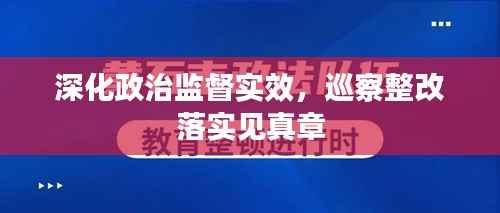 深化政治监督实效,巡察整改落实见真章
