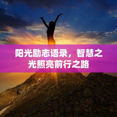 阳光励志语录,智慧之光照亮前行之路
