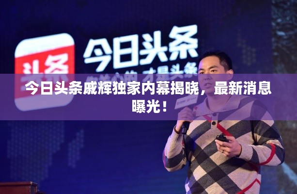 今日头条戚辉独家内幕揭晓，最新消息曝光！