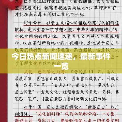 今日热点新闻速递,最新事件一览